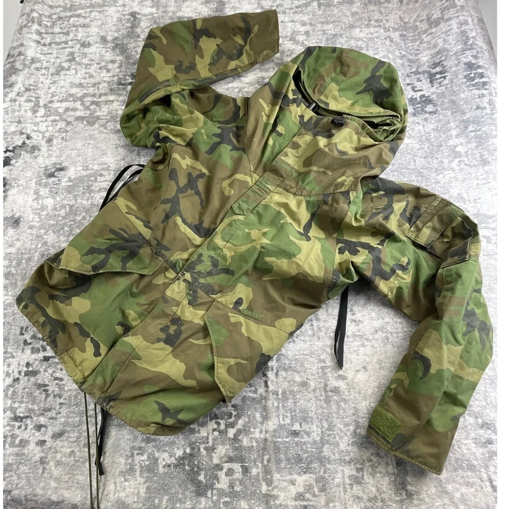 GI Extended Cold Weather Camo Parka Mens Medium Woodland Hooded